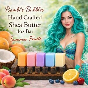 New! Summer Fruits Shea Butter 4oz Bar Assorted Scents Available